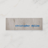 Carte De Visite Mini Cool moderne Consultant en bois bleu (Devant)