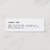 Carte De Visite Mini Cool moderne Consultant en bois bleu (Dos)