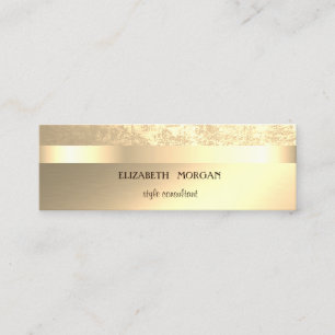 Carte De Visite Mini Cool moderne Elegant Professional Gold