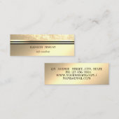 Carte De Visite Mini Cool moderne Elegant Professionnel Or, Grille (Devant / Derrière)