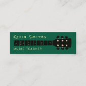 Carte De Visite Mini Cool Moderne Musique Enseignant Vert (Devant)