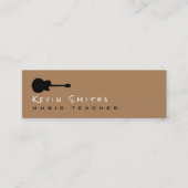 Carte De Visite Mini Cool Simple moderne professeur de guitare (Devant)