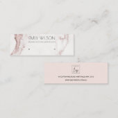CARTE DE VISITE MINI COPPER BLUSH ROSE MARBRE STUD EARRING AFFICHER LOG (Devant / Derrière)