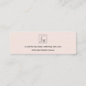 CARTE DE VISITE MINI COPPER BLUSH ROSE MARBRE STUD EARRING AFFICHER LOG (Dos)
