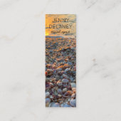 Carte De Visite Mini Coquillages Ocean Beach Waves Coucher de soleil Ph (Devant)