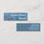 Carte De Visite Mini Corrosion blue print side text skinny (Devant / Derrière)