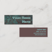 Carte De Visite Mini Corrosion "cuivre" impression côté texte maigre (Devant / Derrière)