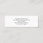 Carte De Visite Mini Côte tropicale de plage avec un Big Rock (Dos)