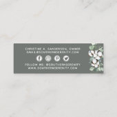 Carte De Visite Mini Coton rustique du Sud et médias sociaux botaniques (Dos)