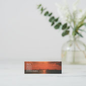 Carte De Visite Mini Coucher du soleil de Firery Chicago (Debout devant)