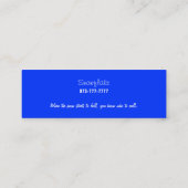 Carte De Visite Mini Couleur de déblaiement de neige variable (Dos)