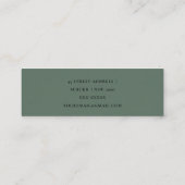 CARTE DE VISITE MINI COULEUR D'EAU JAUNE CHÈRE ADRESSE FLORALE (Dos)