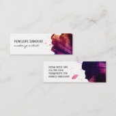 Carte De Visite Mini Couleur expressive brossée (Devant / Derrière)