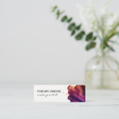Carte De Visite Mini Couleur expressive brossée (Debout devant)