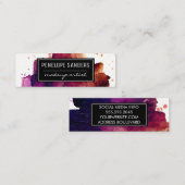 Carte De Visite Mini Couleur expressive brossée (Devant / Derrière)