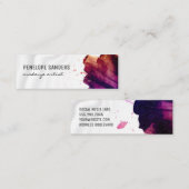 Carte De Visite Mini Couleur expressive brossée | Draperie de soie (Devant / Derrière)