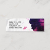 Carte De Visite Mini Couleur expressive brossée | Draperie de soie (Dos)