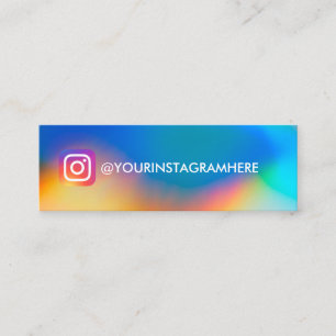 Carte De Visite Mini COULEUR FLARE RÉSEAU SOCIAL Instagram