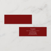 Carte De Visite Mini Couleur solide Maroon (Devant / Derrière)