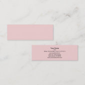 Carte De Visite Mini Couleur solide rose pâle (Devant / Derrière)