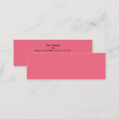Carte De Visite Mini Couleur solide rose pastèque (Devant / Derrière)