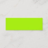 Carte De Visite Mini Couleur solide vert fluorescent (Devant)