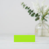 Carte De Visite Mini Couleur solide vert fluorescent (Debout devant)