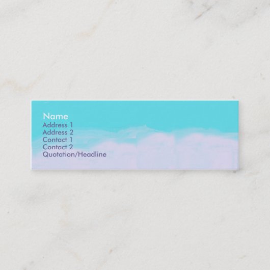 Carte De Visite Mini couleurs du ciel (Devant)