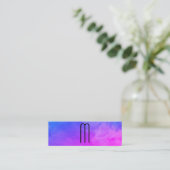 Carte De Visite Mini Couleurs vibrantes Monogrammes (Debout devant)