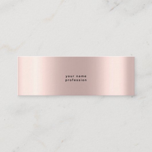 Carte De Visite Mini Coupe personnalisée rose simple (Devant)