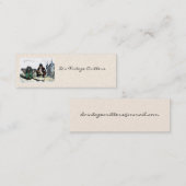 Carte De Visite Mini Couple de chauve-souris à une date (Devant / Derrière)