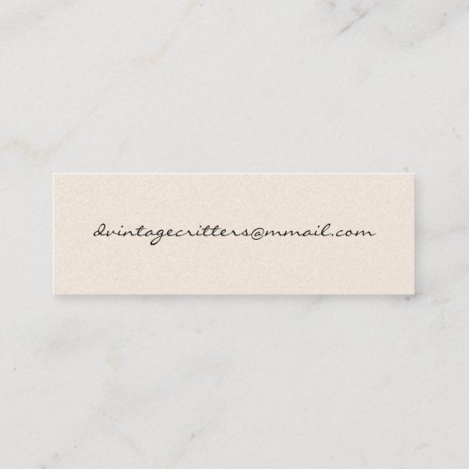 Carte De Visite Mini Couple de chauve-souris à une date (Dos)