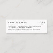 Carte De Visite Mini Coupon d'escompte géométrique Motif d'argent moder (Dos)