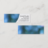 Carte De Visite Mini Courbe blanche au-dessus d'image bleue ; (Devant / Derrière)