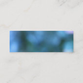 Carte De Visite Mini Courbe blanche au-dessus d'image bleue ; (Dos)