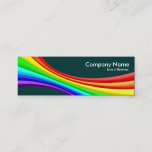 Carte De Visite Mini Courbe de spectre 3d - Vert foncé 003333