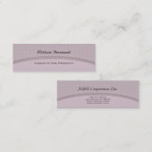 Carte De Visite Mini Courbe grise pâle (Devant / Derrière)