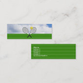 Carte De Visite Mini court de tennis et RACKETS DE TENNIS (Devant / Derrière)