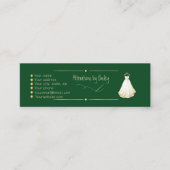 Carte de visite mini couture alterations Émeraude (Devant)
