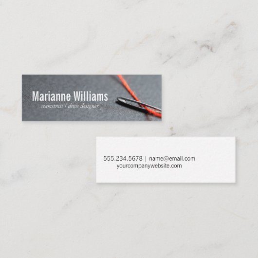 Carte De Visite Mini Couture en Seamstress (Devant / Derrière)