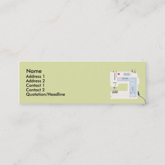 Carte De Visite Mini Couture - maigre (Devant)