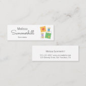 Carte De Visite Mini Couture, Seamstress, Dressmaker (Devant / Derrière)