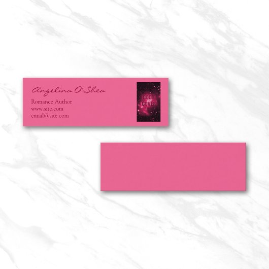Carte De Visite Mini Couverture de livre rose