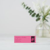 Carte De Visite Mini Couverture de livre rose (Debout devant)