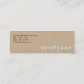 Carte De Visite Mini Couverture géante ouvrée moderne des textes de (Dos)