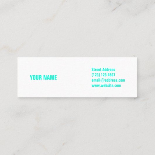 Carte De Visite Mini Couverture moderne de minimalisme (Dos)