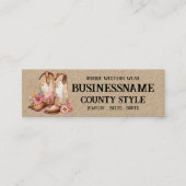 Carte De Visite Mini Cowgirl Boots thème occidental (Devant)