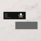 Carte De Visite Mini Crâne et os croisés (Devant / Derrière)