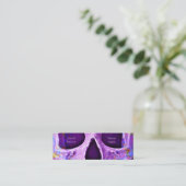 Carte De Visite Mini Crâne gothique Visage bleu violet Tatouage Boutiqu (Debout devant)