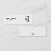 Carte De Visite Mini Crâne noir (Devant / Derrière)